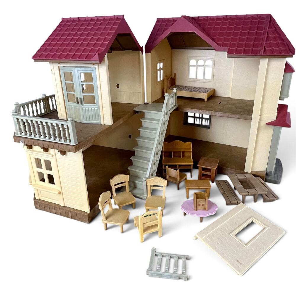 Calico Critters Luxury Townhome Beechwood Hall Dollhouse Furniture Set Sylvanian